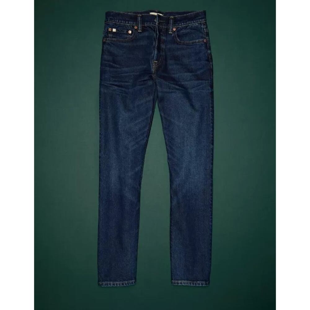 American Eagle AE77 Premium Straight Crop Jeans Sz 4 Button Fly Organic Cotton - Picture 4 of 16